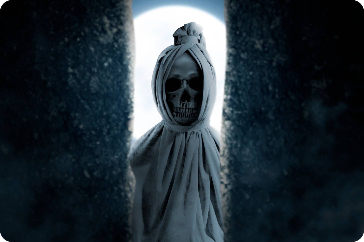 Hero image of a city skyline at night